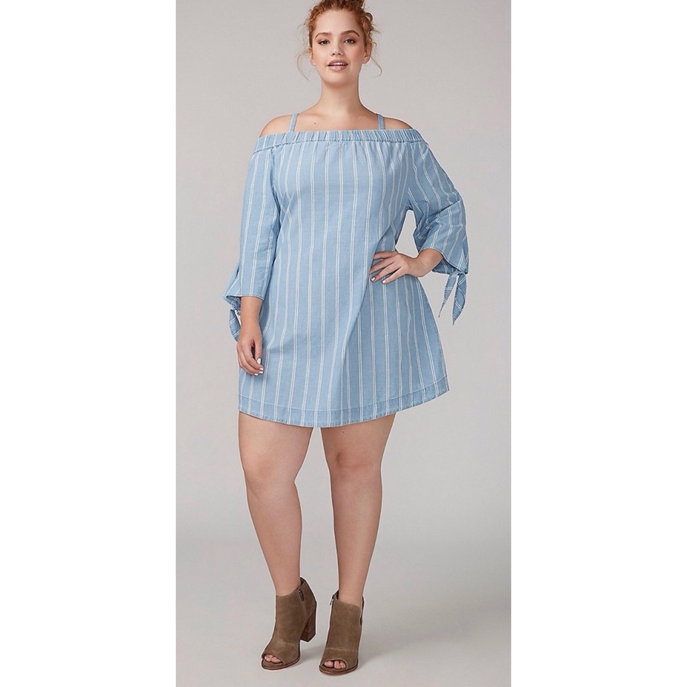 Lane Bryant Off-The-Shoulder Swing Dress
